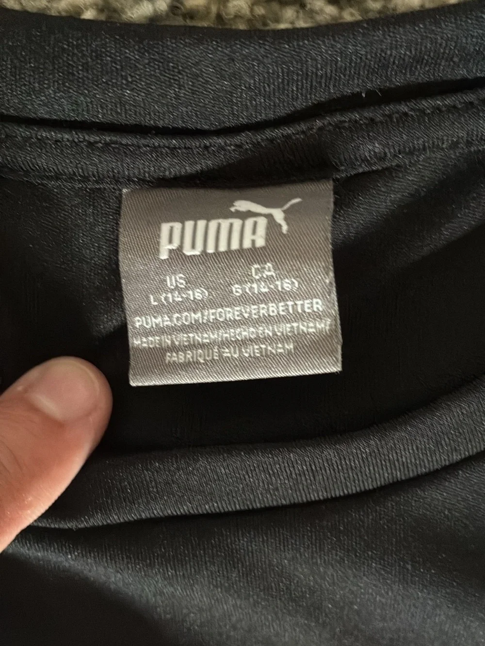 Puma Black and Red Athletic Tee with Matching Red Shorts